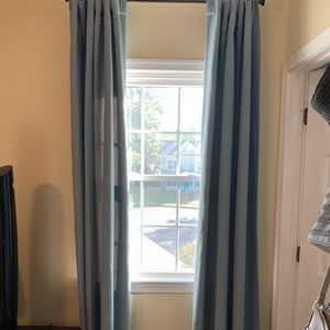 Blue Black Out Curtains